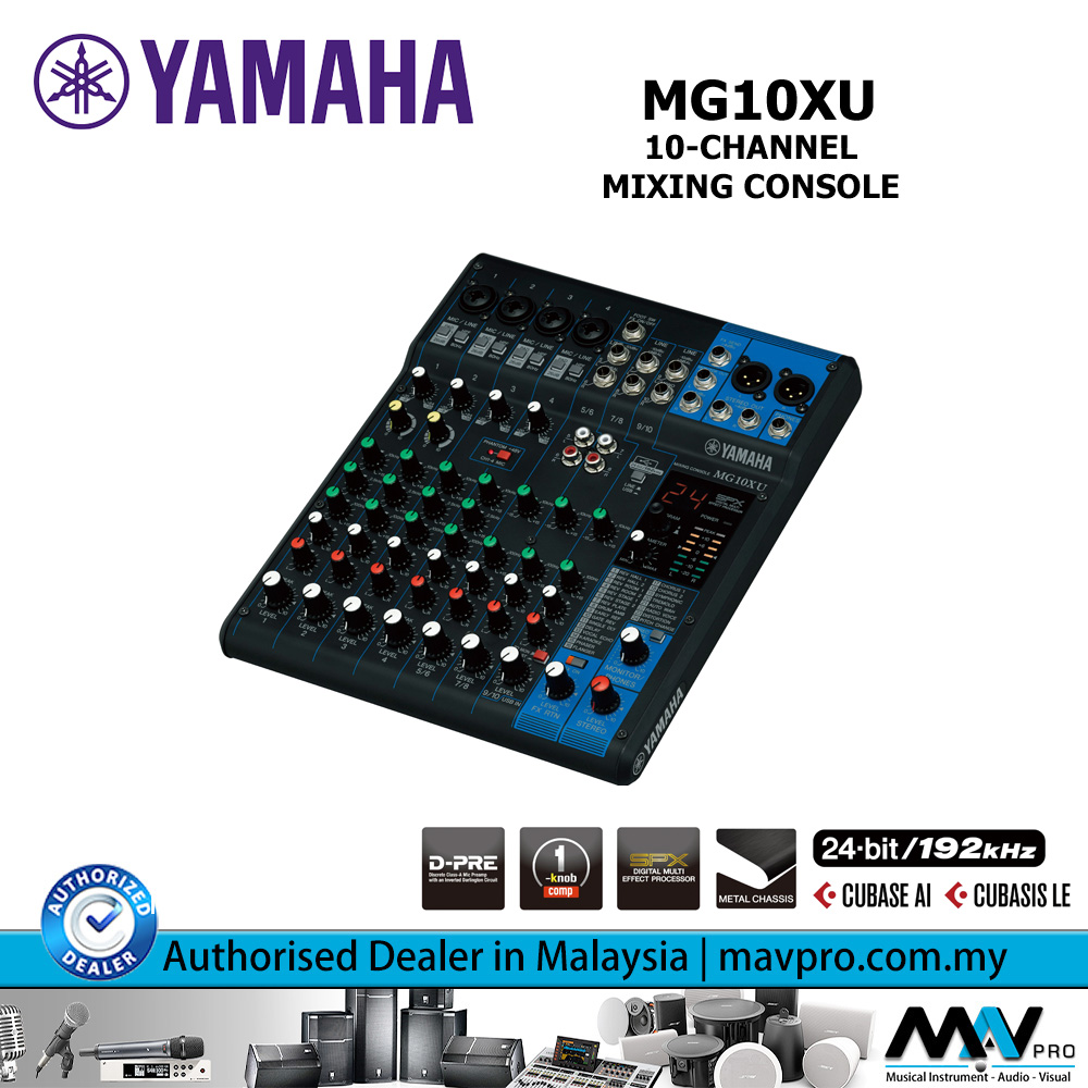 YAMAHA MG Series MG10XU 10Channel Mixing Console (MG10XU) l Mavpro